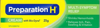 Canada PREPARATION H CREAM Bio Dyne Multi Symptom Relief 25g Fresh LONG EXP