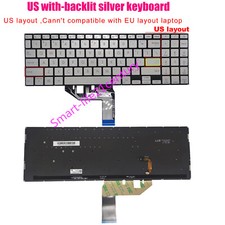Silver US backlit Keyboard for Asus VivoBook E510 E510M E510MA L510 L510M L510MA