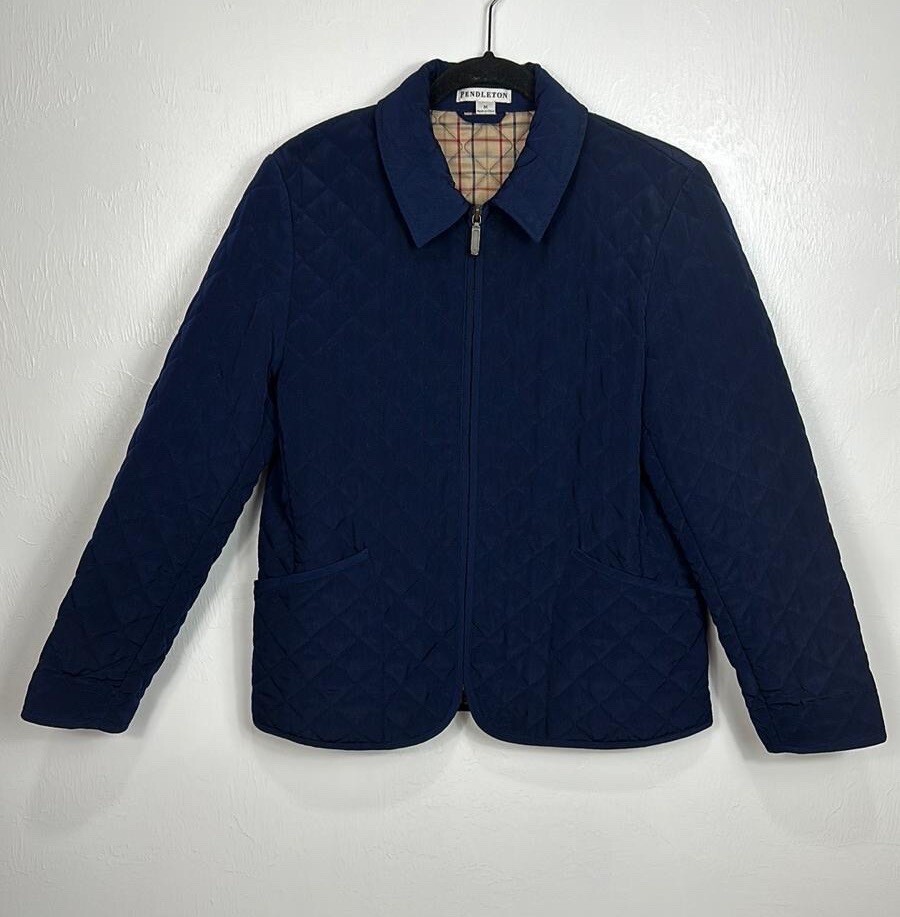 Pendleton Quilted Full Zip Jacket With Pockets In… - image 1
