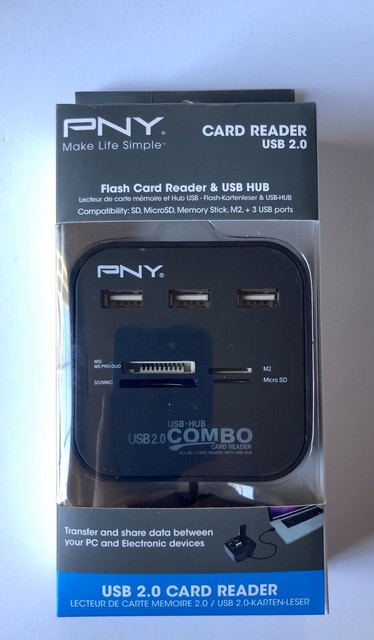 Pny Multi Slot Usb And Flash Card Reader P Ubsdrdr21k Rf For Sale