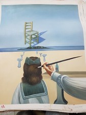 DIPINTO SU TELA S. DALI' FALSO D'AUTORE 50X60 CM NR 12