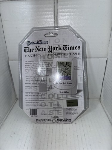 New York Times Crossword Game Electronic Handheld Puzzle by Excalibur - Picture 2 of 4