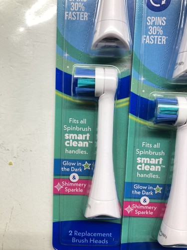 Spin Tooth Brush smart clean soft bristles 2 replacement brush heads 8 Pack - Picture 4 of 5