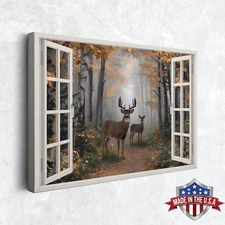 Fall Trail Companions Wall Art, Canvas Print for Home Decor, Wall Decor Poster