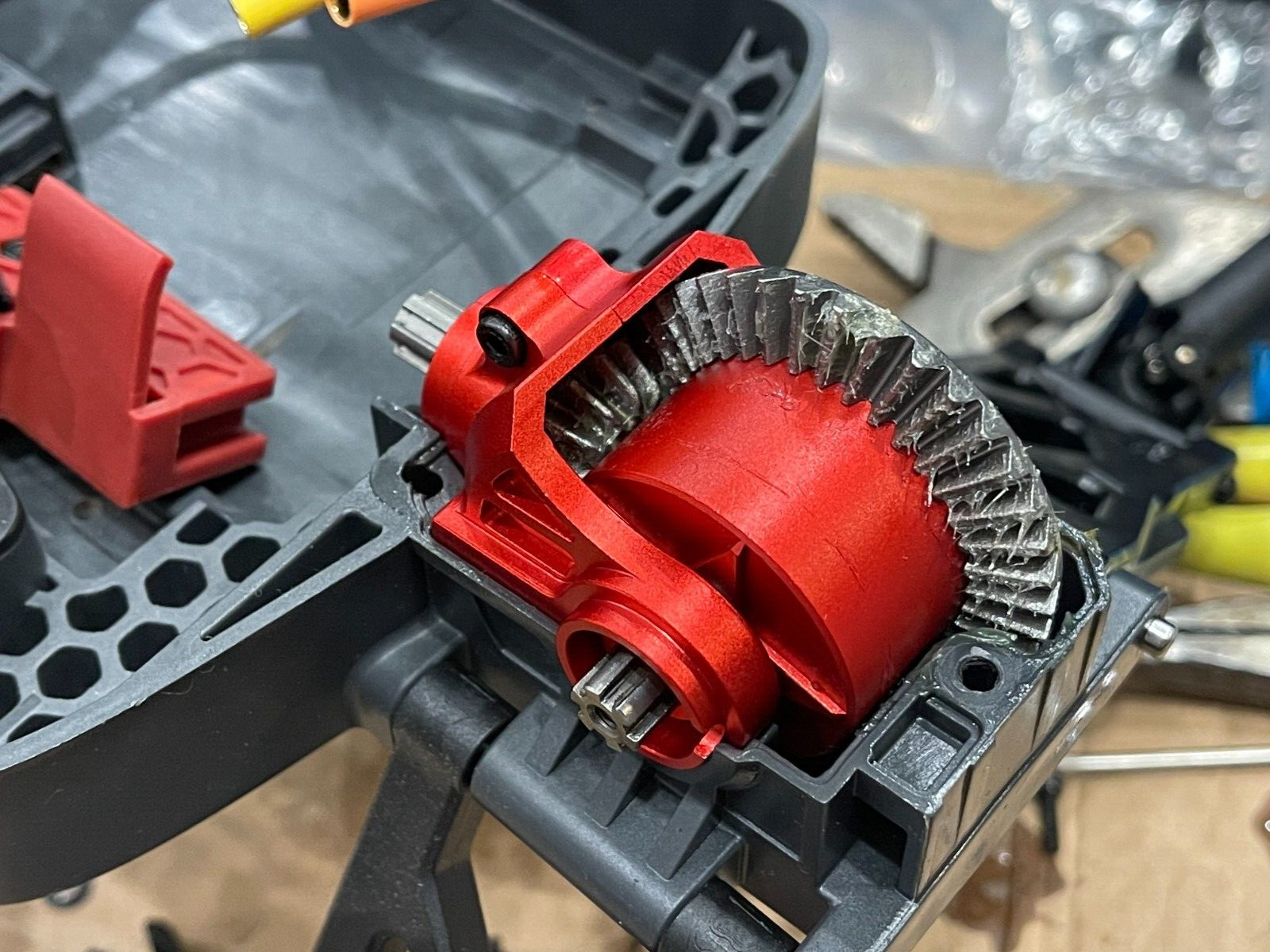Aluminum differential Diff Case+Spur Gear + Pinion Arrma Granite 3s BLX