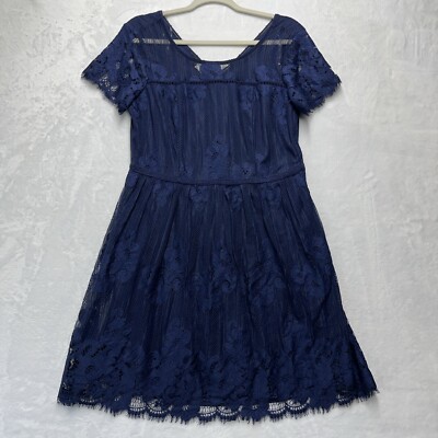 chinese dress ladies Delicate Lace Dress in Ultra Navy by Stella Nova – Junior Edition main image 1