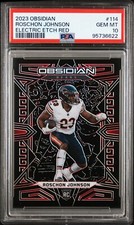2023 Obsidian Electric Etch Red #114 Roschon Johnson 6/8 PSA 10 Pop 1
