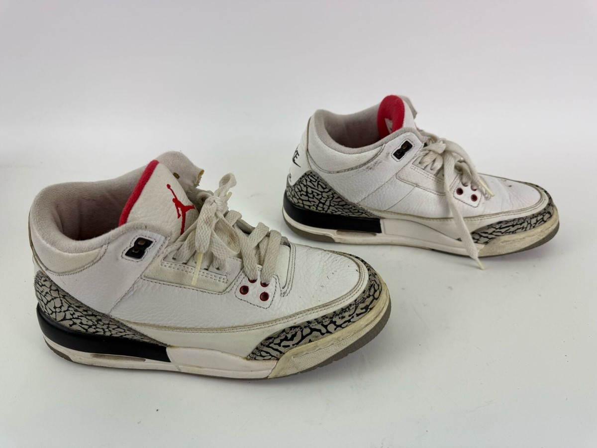 Nike Air Jordan III 3 Retro 88 White Black Cement 398614-160 6Y