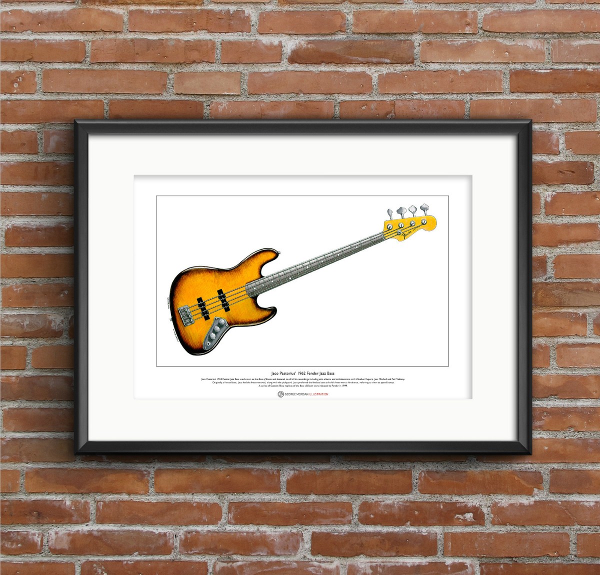 Jaco Pastorius' Fender Jazz Bass of Doom Limited Edition Fine Art