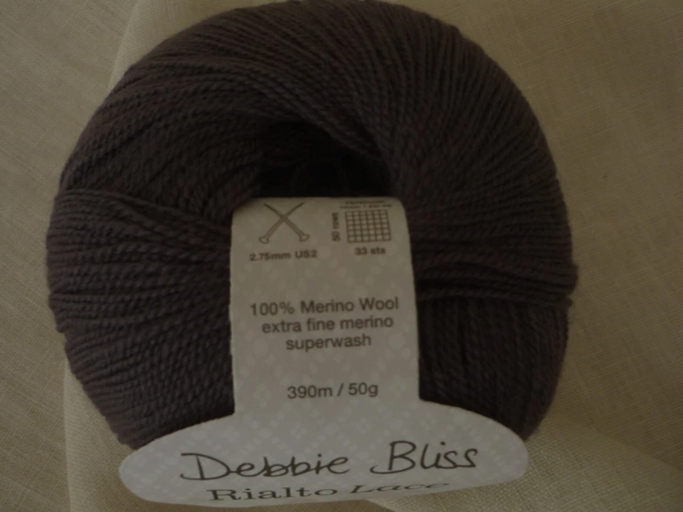 Debbie Bliss RIALTO LACE 004 Charcoal  🧶 2x ANGEL Fb. 003 Charcoal 🐛 100g (17) - Bild 3 von 4