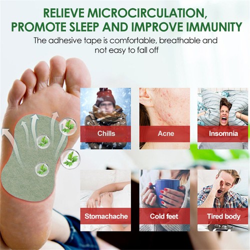 6PCS Wormwood Foot Patches Pad Detox Improve Sleep Ahesives Herbal Plaster - Picture 4 of 8