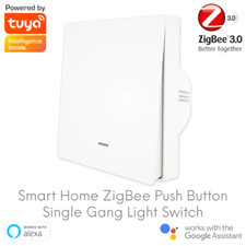 Smart Home ZigBee Push Button Single Gang Switch 2 Way Multi Control White
