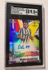 20-21  Dejan Kulusevski Future Stars Gold Refractor AUT0 /50, SGC 9.5 Auto 10