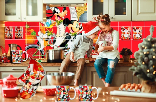 Campo Puente Cubierto Otoño Jardín Río Azulejo Cerámico Mural Salpicadero Foto 4 de 4