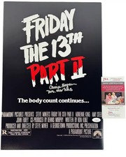Connie Hogan signed 12x18 Poster Mrs. Voorhees Friday the 13th Part 2