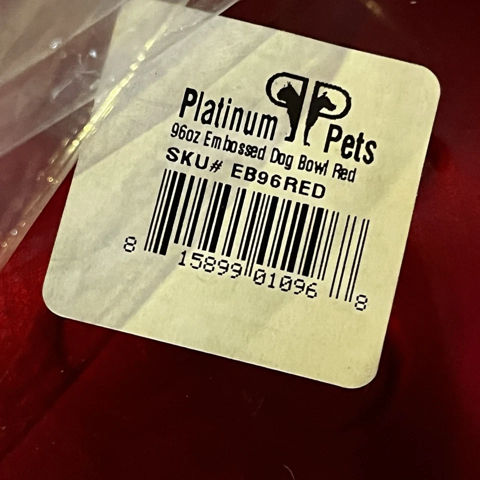 Gran Lote de Cuencos de Comida Platino Mascotas Sin Punta Acero Inoxidable Caramelo Manzana Rojo Foto 4 de 4