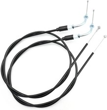 48.3" Stainless Steel Braided Extended Throttle and Idle Cable Kit for 2000-2...