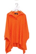 Attitudes by Renee Textured Woven Collared Tunic Orange