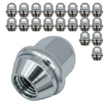 20 Radmuttern Kegelbund geschlossen 60° M12x1,5 31mm chrom für Mazda 121 II 121