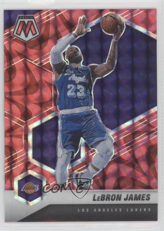 2020-21 Panini Mosaic Reactive Red Prizm LeBron James #81 10zj