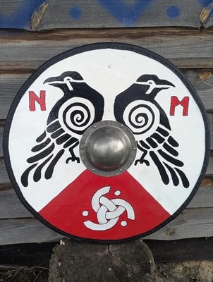 Battle Ready Viking Shield Medieval Raven Valhalla Viking Shield  Shield gift