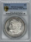 1879-S Morgan Silver Dollar PCGS Certified Genuine With Uncirculated Details