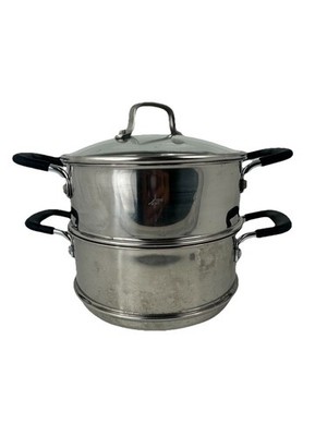 Cuisinart Steel Steamer Basket Stacking Inserts #54116-18S Pot Pan 8.5x3 