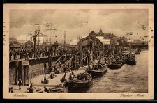 Hamburg, Ansichtskarte, Fischmarkt 1922 