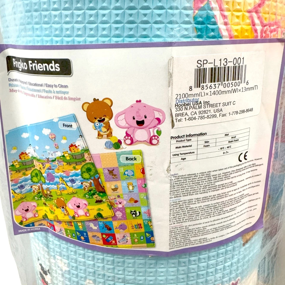 Pinko & Friend Alfombra de Juego Grande para el Cuidado del Bebé Reversible Enrollable Impermeable 82" x 55" Foto 2 de 4