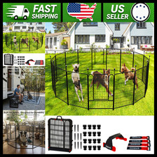 Portable Outdoor Dog Playpen Fence 36" High 8 Panels for Medium/Large Dogs
