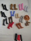 Barbie Doll Shoes Lot Pairs Boots Heels Sandals Black Vintage boots shoes etc