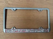 Keep On Buggin Volkswagen License Plate Frame Metal