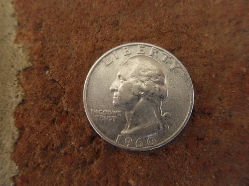 1960 D Washington 90% Silver Bullion Quarter Denver Mint Mark