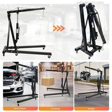 2 TON TONNE ENGINE CRANE STAND HOIST LIFT JACK HYDRAULIC FOLDING ADJUSTABLE