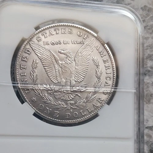 Morgan Silver Dollar 1887 $1 Coin 0.9 Fineness Uncertified in Protective Holder