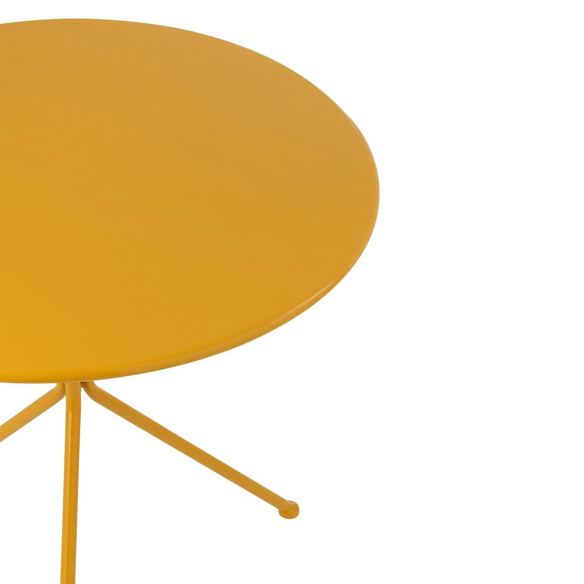 Table de Jardin en Métal Tripod 72cm Ocre pour Balcon et Terrasse - 3