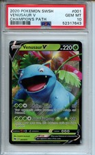 2020 Pokemon Sword & Shield Champion's Path #001 Venusaur V PSA 10