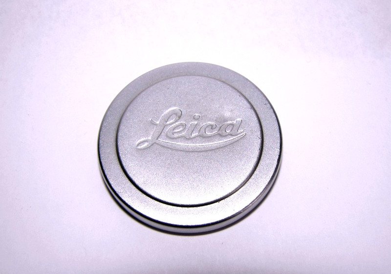 Leica Lens Cap Front Chrome Silver Metal Slip-On 42mm