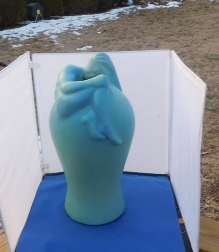 🔥Superb 1930s Van Briggle Despondency 16” Vase