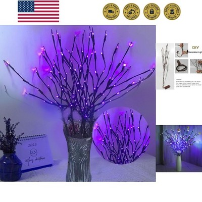 2 Pack Led Branch Light Battery Operated Lighted Branch Vase Filler Willow Tr...