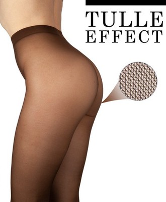 Bananalu Anti Laufmasche 30 Den Extra Matt Strumpfhose mit Tulle Effekt Reißfest