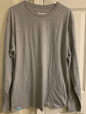 30A Gear Dumpster Diver Mens LS Crew Tee  Size XL Grey - From Recycled Bottles 