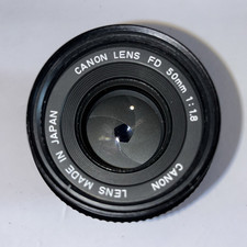 Canon FD 50mm f/1.8 Standard Manual Focus Lens Japan 52mm Filter