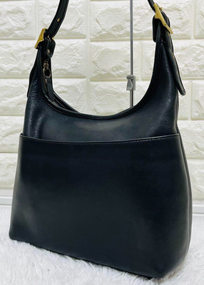 バッグ COACH Vintage Leather Black Shoulder Bag Vintage COACH 9058 Black Leather Shoulder Bag One Shoulder USA No