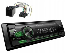 Pioneer MVH-S120UBG Autoradio mit MP3 USB AUX 4 # 50W Grün + ISO Adapter