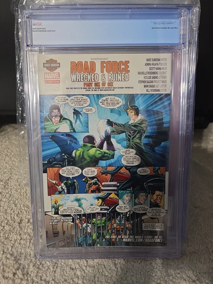 THOR #1- CGC 9.6- (2014 JANE FOSTER) 1st Print, WHITE Pages) CUSTOM LABEL - Image 2 of 2