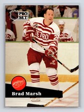 1991-92 Pro Set - Brad Marsh #378 Detroit Red Wings Hockey Card