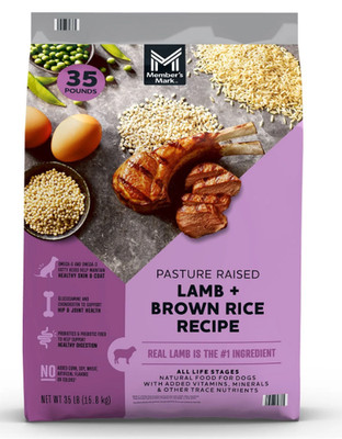 Member's Mark Pasture Raised Lamb and Brown Rice Recipe, Dry Dog Food, 35 lbs.