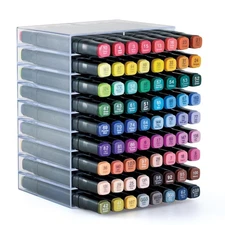 18 Slot Acrylic Marker Holder Organizer Holds 72 Markers for Desk Storage