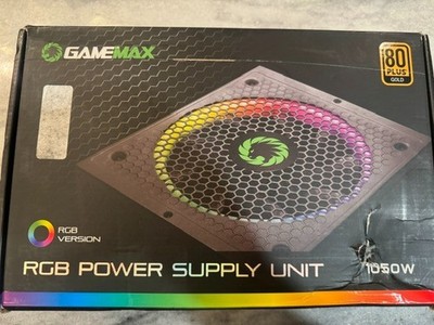 GAMEMAX 1050W ATX 3.0 & PCIE 5.0 Power Supply, 80+ Gold Certified, Addressabl...